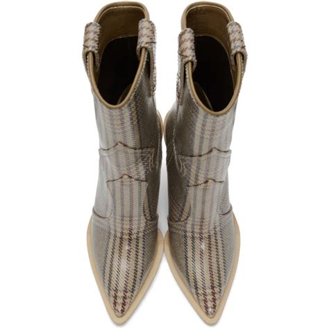 vintage fendi boots|Fendi plaid cowboy boots.